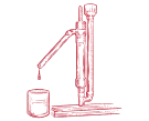 An illustration symbol in red representing the Maker's Mark proof