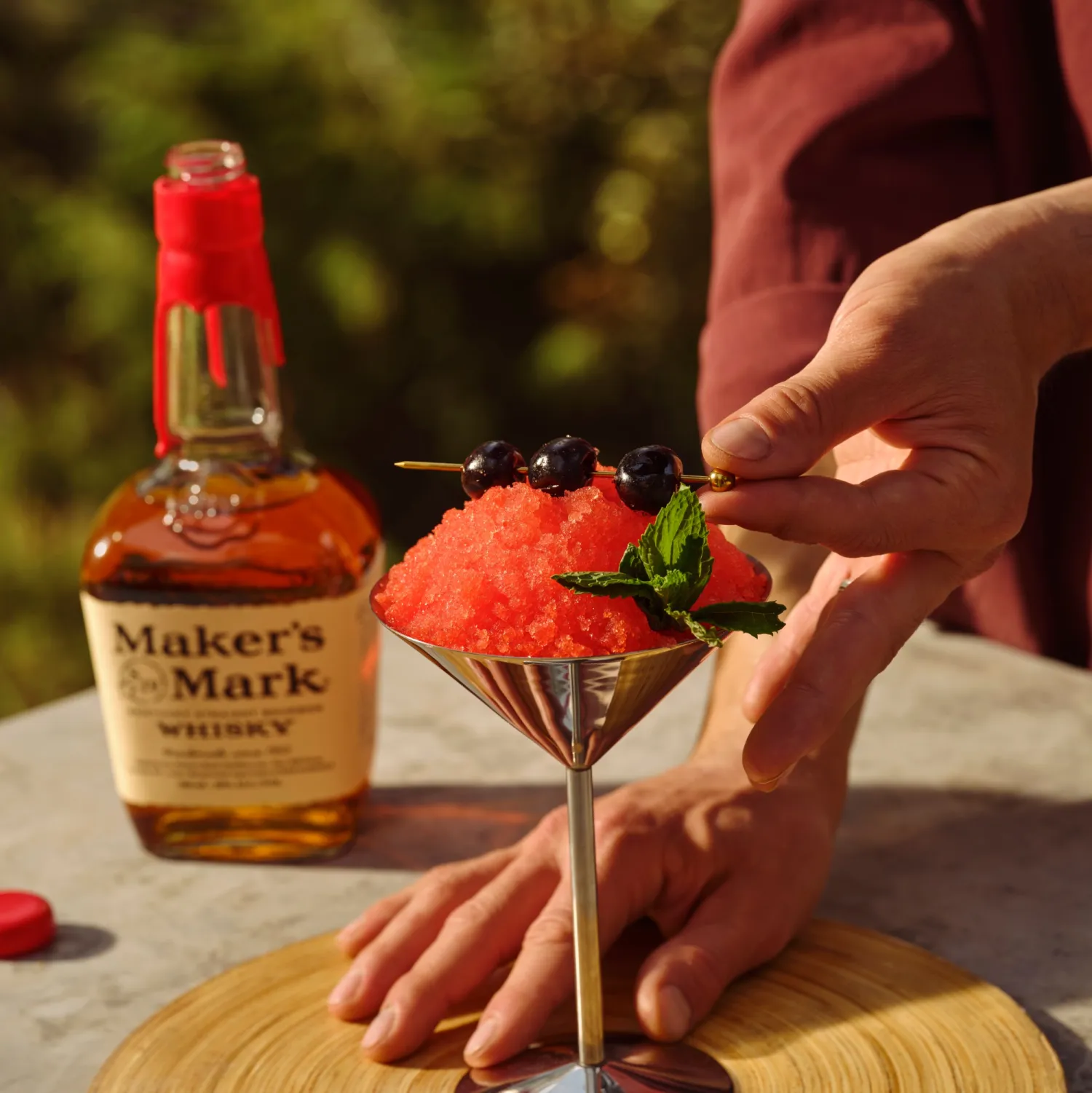 Whisky Cherry Snow Cone | | Maker's Mark®