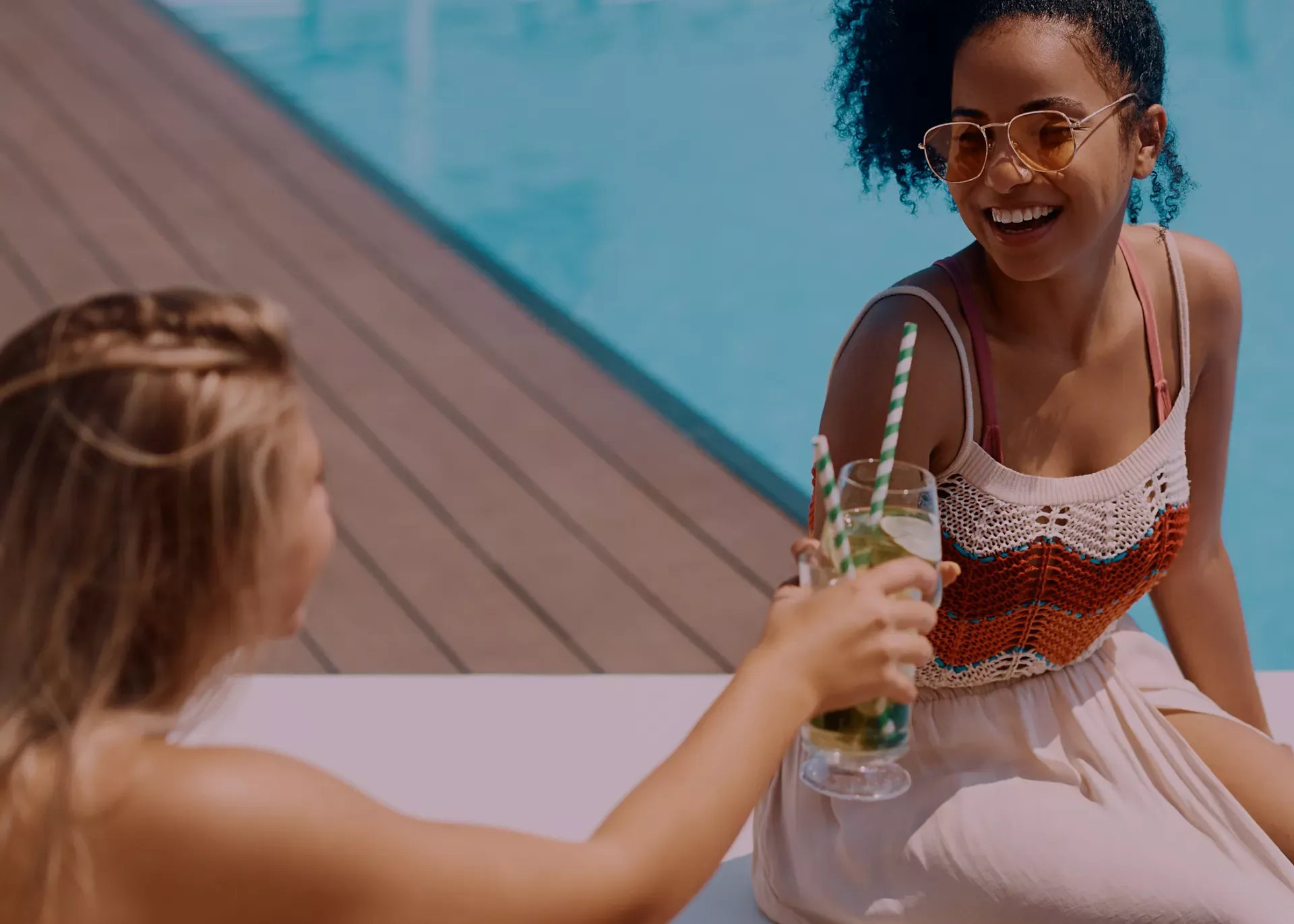 Maker’s Mark at the poolside in summer