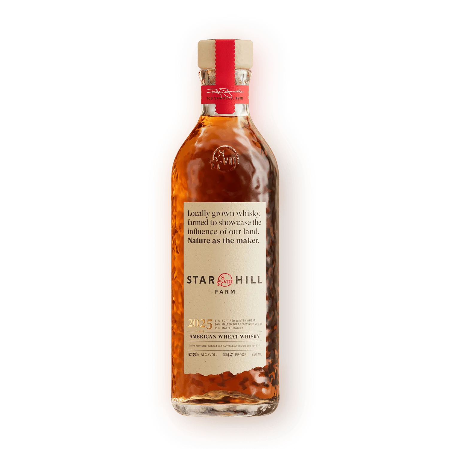 Locally Grown Whisky Star Hill Farm Whisky Bottle of Bourbon Makers Mark