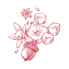 An illustration symbol in red representing the Maker's Mark classic taste.