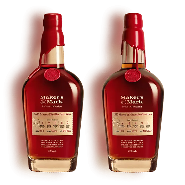 A photo of Makers Mark Master of Maturation Selection & Master Distiller Selection